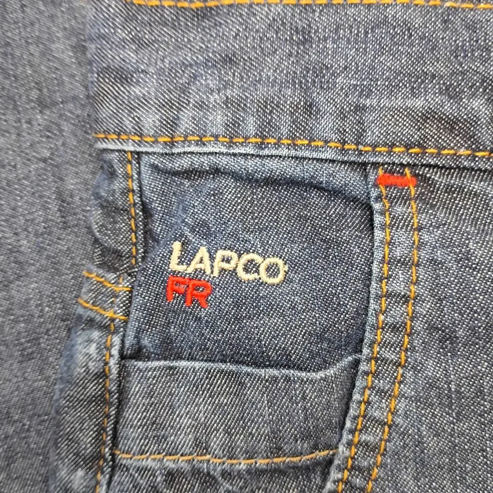 LAPCO FR Flame Resistant Denim Work Pants Men 34x32 Utility Carpenter Oilfield